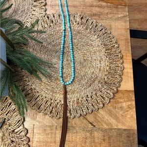 Turquoise and Brown Beaded Necklace